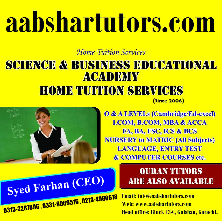 aabshartutors.com home tuition and teacher academy, tuition centre